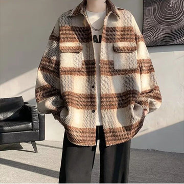 Fashion Woolen Trench Coats Men Streetwear Korean Style Winter Casual Wool Coat Men's Streetwear Long Jacket Warm Clothing
